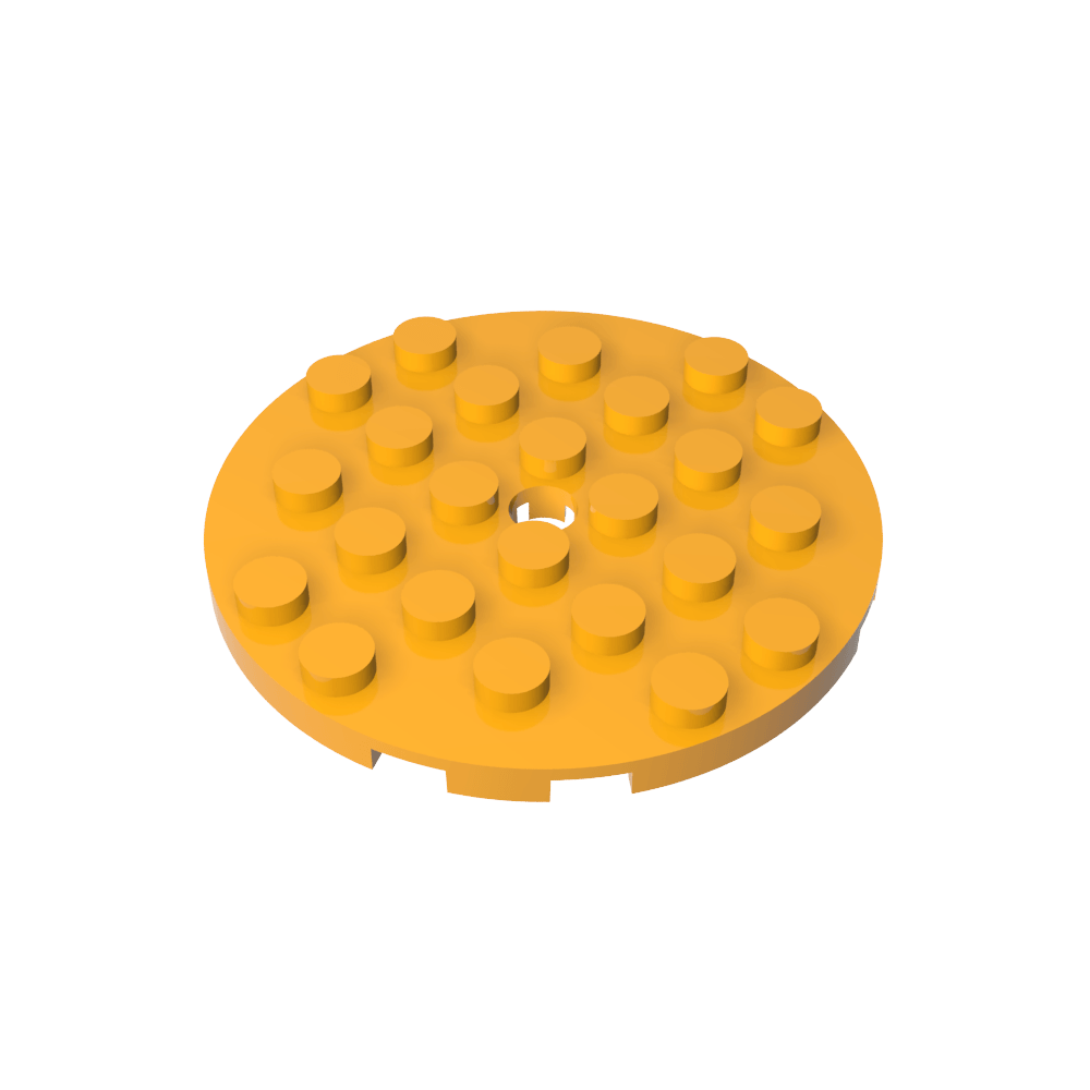 Plato redondo 6 x 6 con agujero-MyGobricksEs