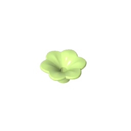 Planta, Kit de accesorios para exterior, Flor con 6 pétalos redondeados y alfiler-MyGobricksEs
