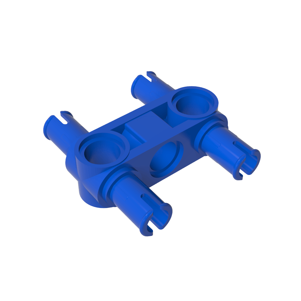 Conector Technic Pin Hub Perpendicular 3L con 4 Pines-MyGobricksEs