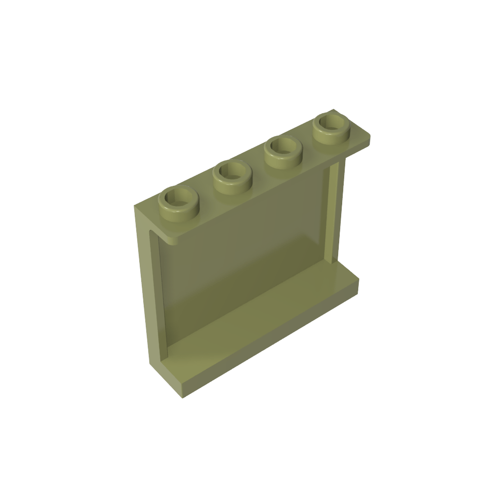 Panel 1 x 4 x 3 [Soportes laterales/Montantes huecos]-MyGobricksEs