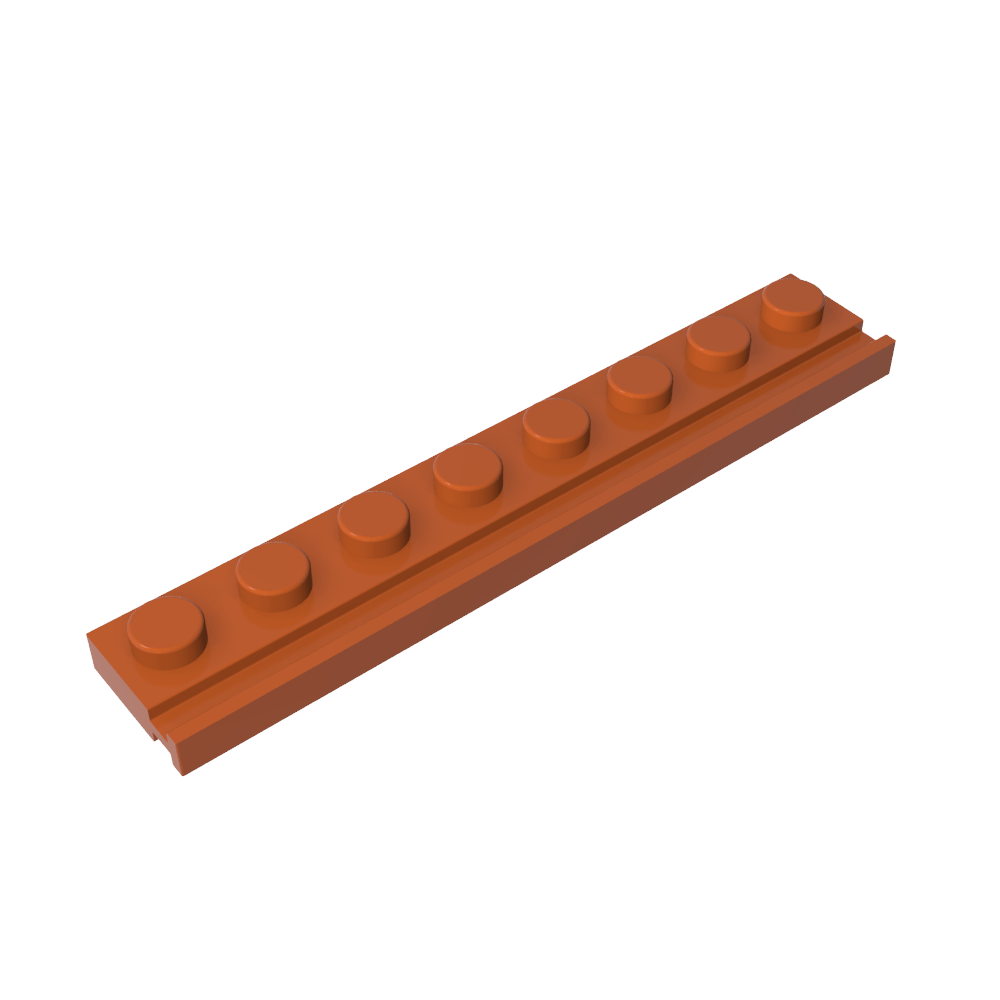 Placa especial 1 x 8 con riel para puerta-MyGobricksEs
