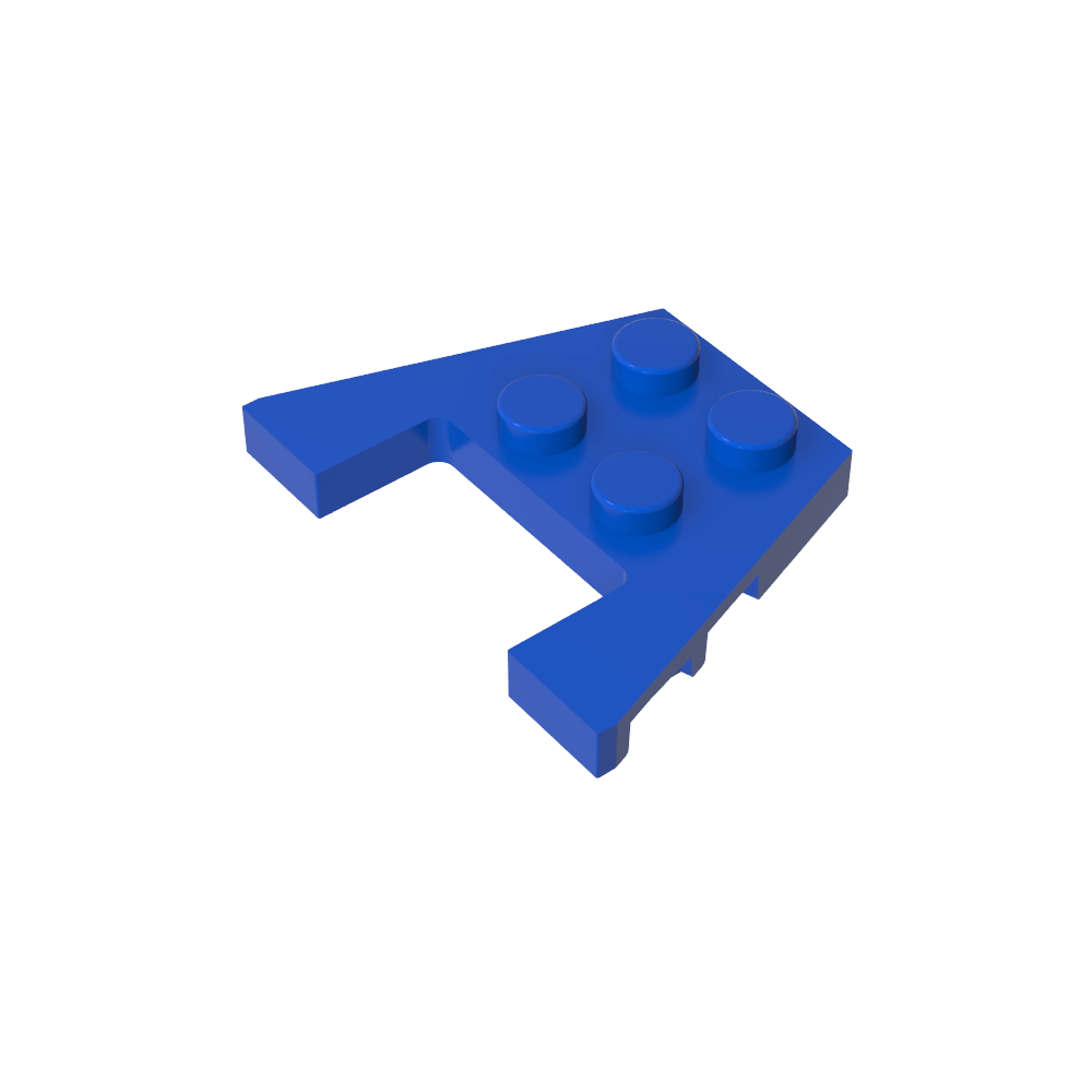Placa de cuña de 3 x 4 con muescas para pernos-MyGobricksEs