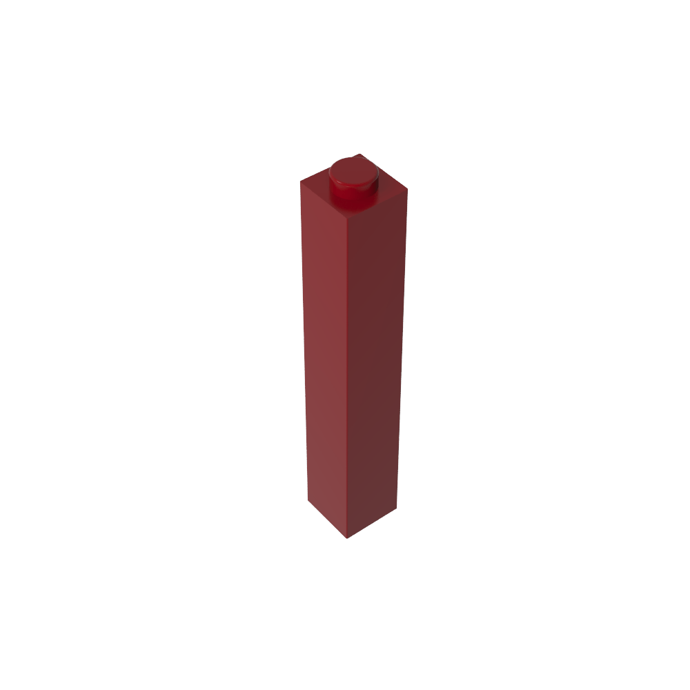 Ladrillo 1 x 1 x 5 con montante abierto o hueco bloqueado-MyGobricksEs