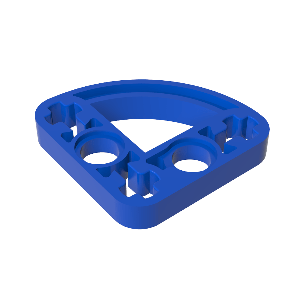 Viga técnica 3 x 3 en forma de L con un cuarto de elipse delgado-MyGobricksEs