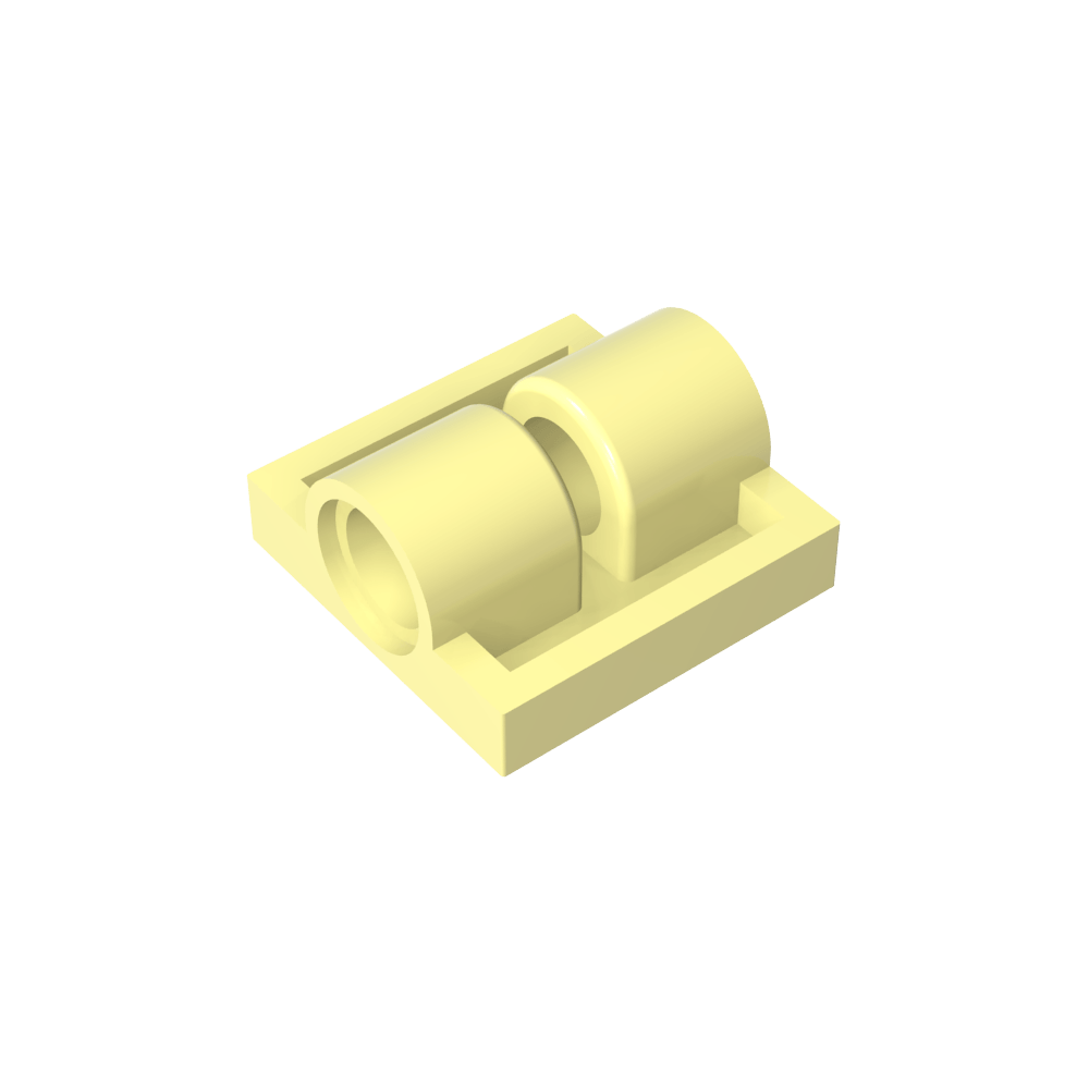 Placa especial 2 x 2 con 2 orificios para pasadores-MyGobricksEs