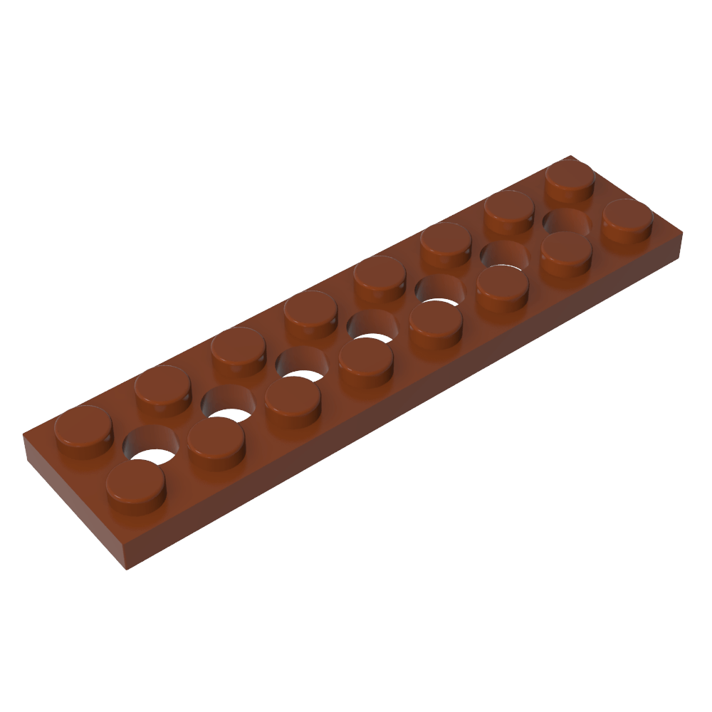 Placa técnica 2 x 8 [7 agujeros]-MyGobricksEs