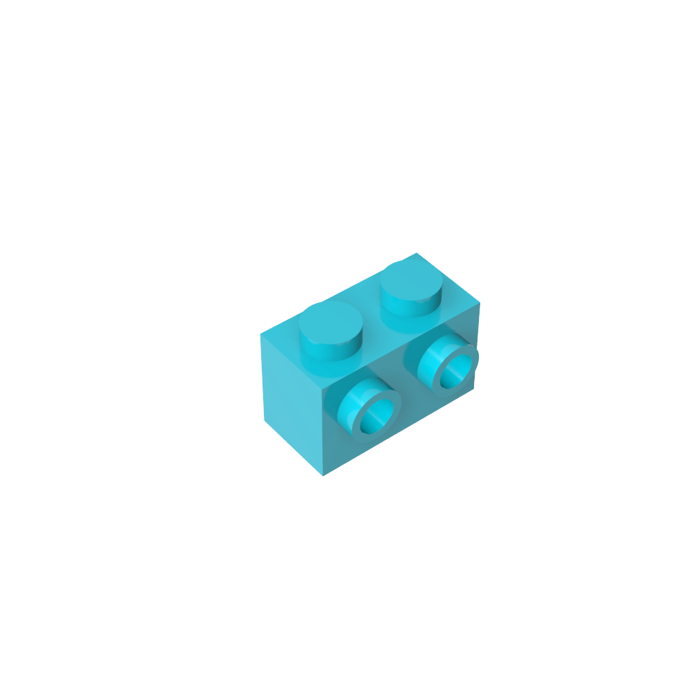 Ladrillo especial 1 x 2 con 2 montantes en 1 lado-MyGobricksEs