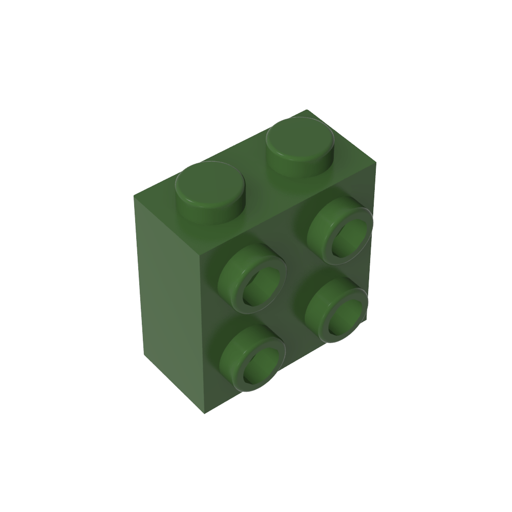 Ladrillo especial 1 x 2 x 1 2/3 con cuatro montantes en un lado-MyGobricksEs