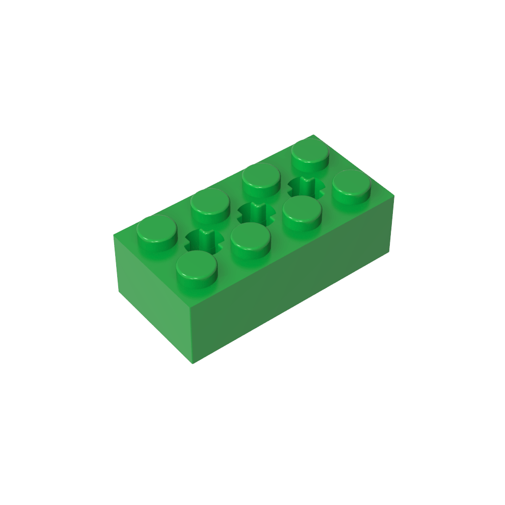 Ladrillo especial 2 x 4 con 3 agujeros para ejes-MyGobricksEs