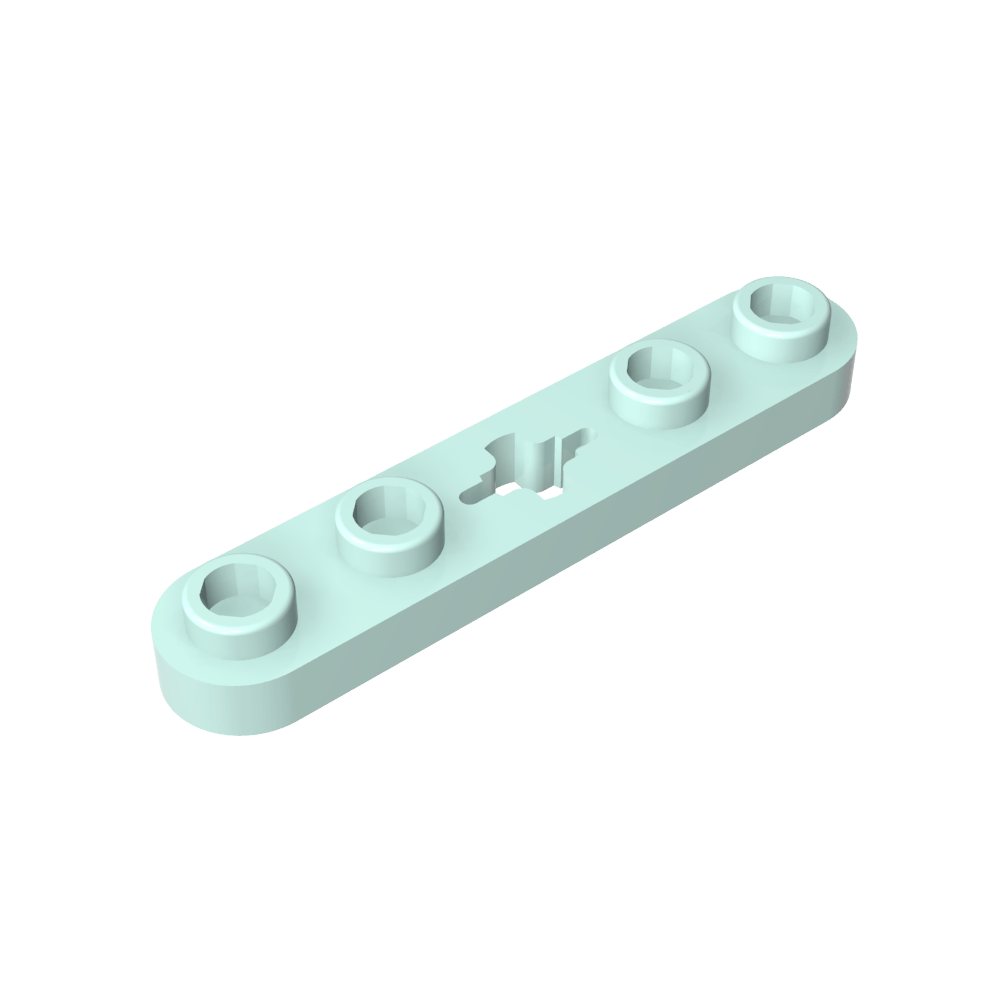 Placa técnica 1 x 5 con extremos lisos, 4 pernos y orificio para eje central-MyGobricksEs