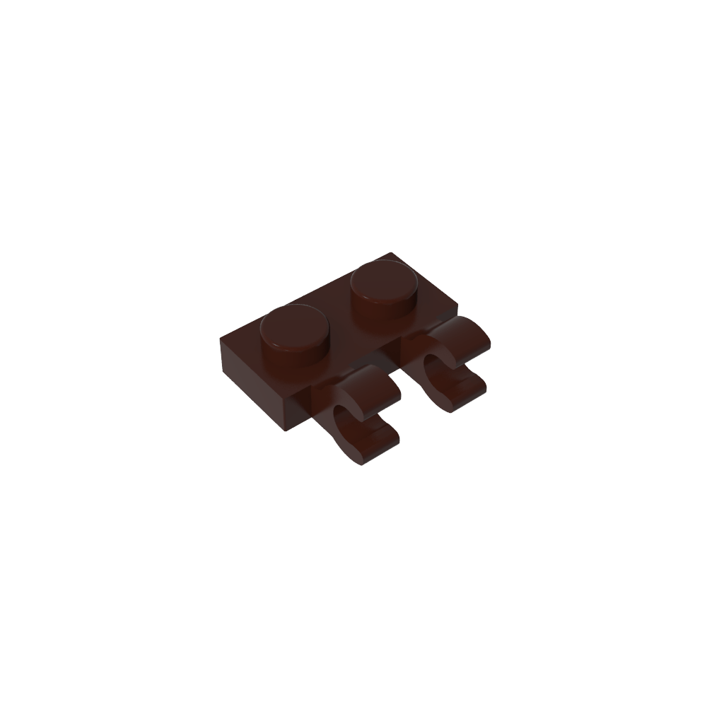 Placa especial 1 x 2 con clips horizontales [clips en U gruesos]-MyGobricksEs