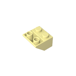 Pendiente invertida de 45° 2 x 2 [Pasador inferior ovoide, orificios para pernos del tamaño de una barra]-MyGobricksEs