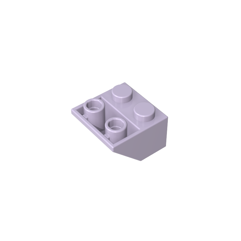 Pendiente invertida de 45° 2 x 2 [Pasador inferior ovoide, orificios para pernos del tamaño de una barra]-MyGobricksEs