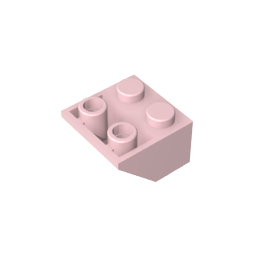 Pendiente invertida de 45° 2 x 2 [Pasador inferior ovoide, orificios para pernos del tamaño de una barra]-MyGobricksEs