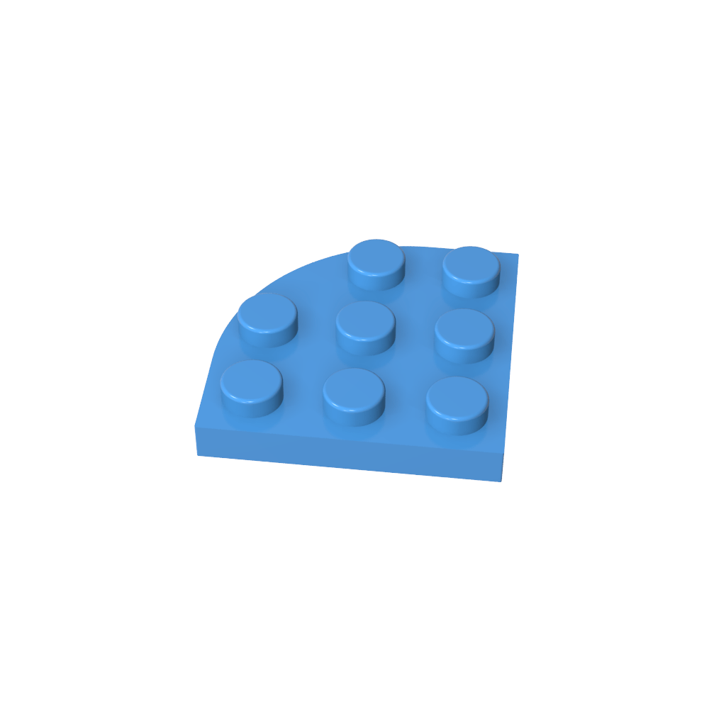 Placa de esquina redonda 3 x 3-MyGobricksEs