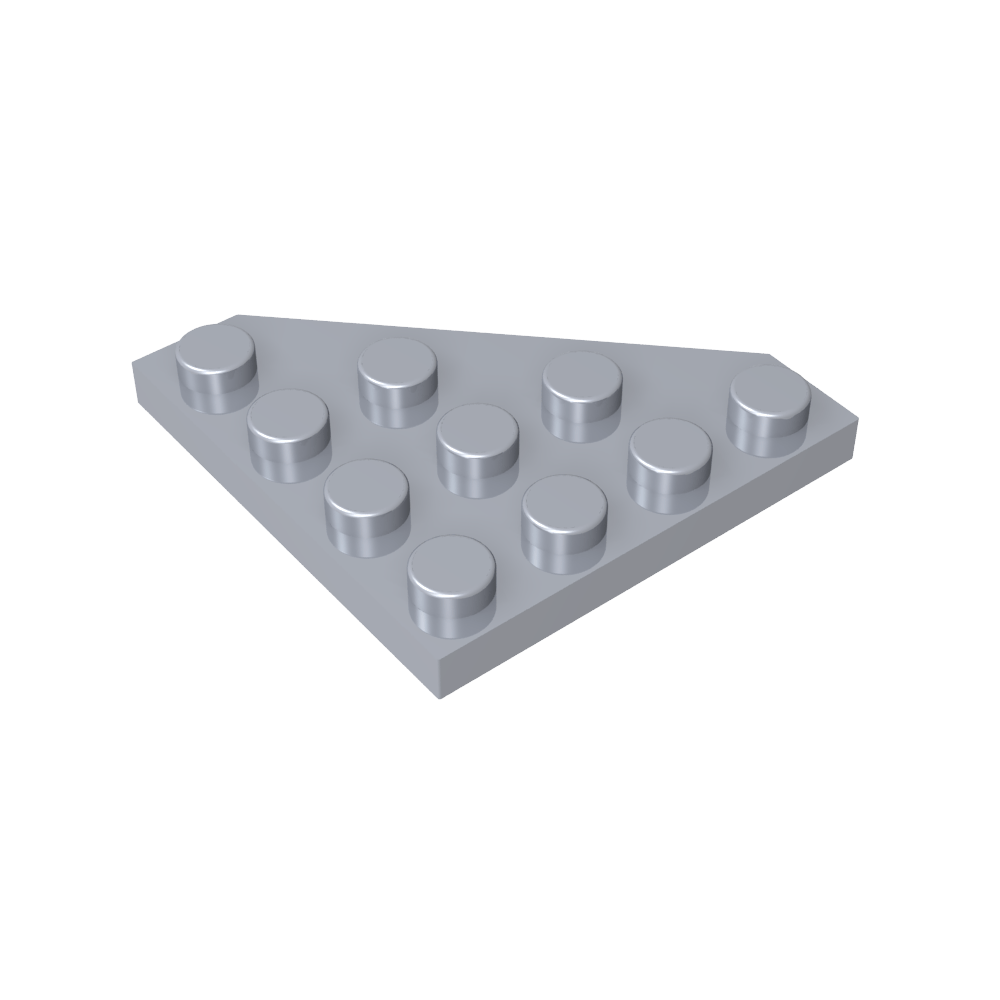 Placa de cuña de 4 x 4 con esquina cortada-MyGobricksEs
