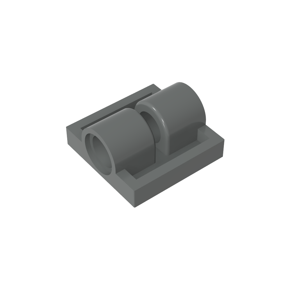 Placa especial 2 x 2 con 2 orificios para pasadores-MyGobricksEs