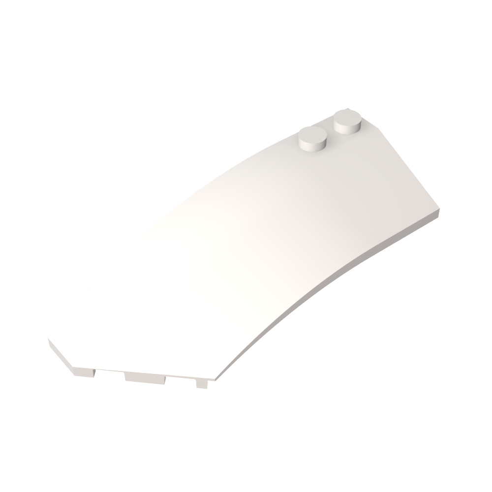 Cuña curva 8 x 3 x 2 abierta izquierda [lisa]-MyGobricksEs