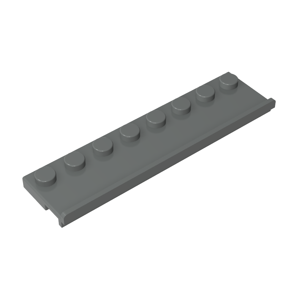 Placa especial 2 x 8 con riel para puerta-MyGobricksEs