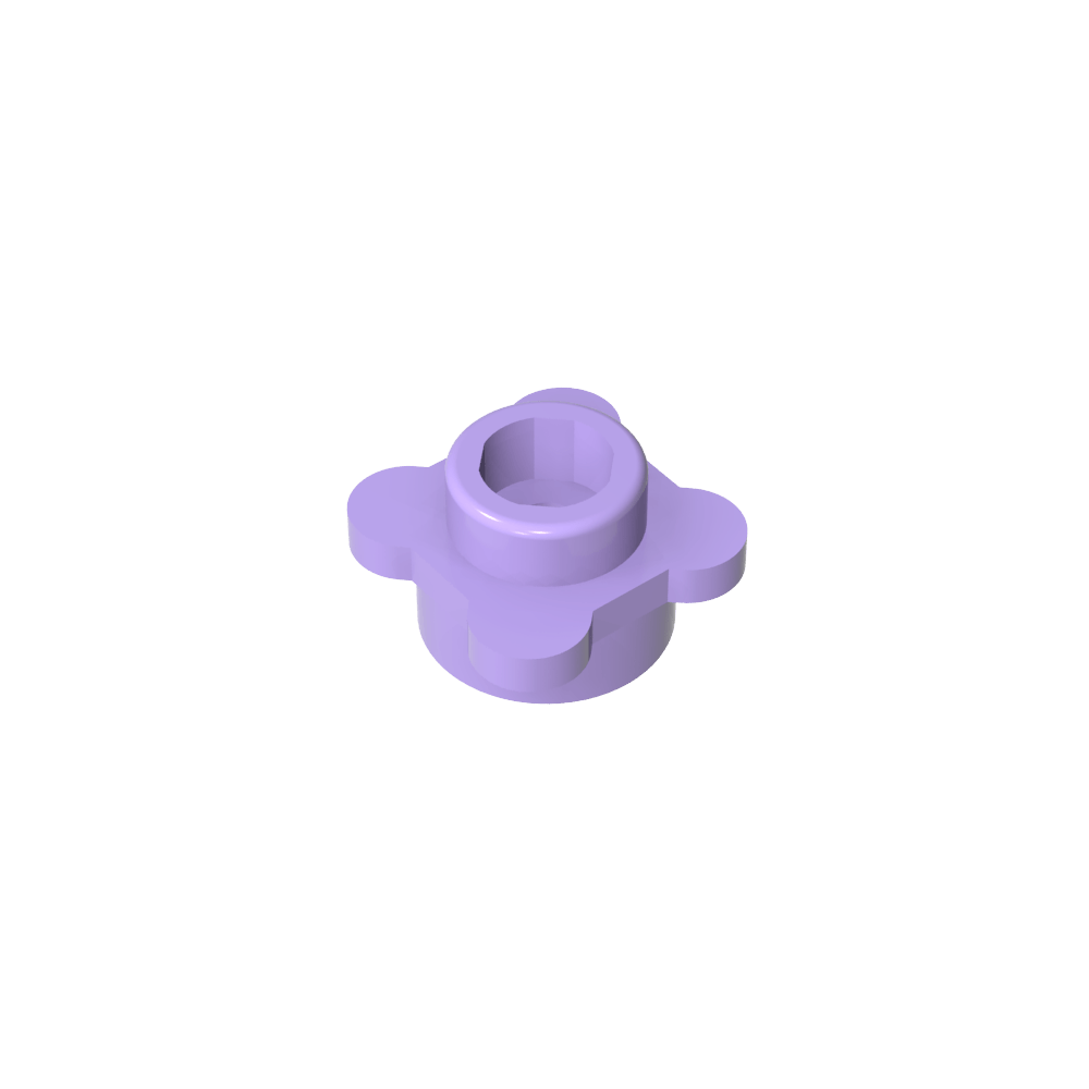 Planta, Flor, Plato Redondo 1 x 1 con 4 Pétalos-MyGobricksEs