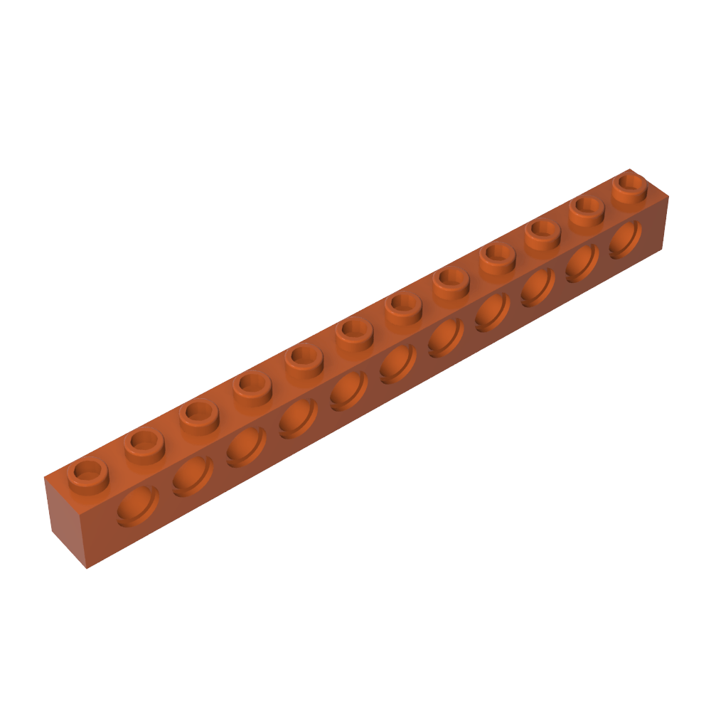 Ladrillo técnico 1 x 12 [11 agujeros]-MyGobricksEs