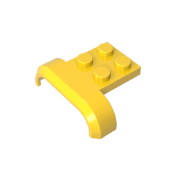 Paso de rueda, guardabarros 3 x 4 con placa 2 x 2-MyGobricksEs
