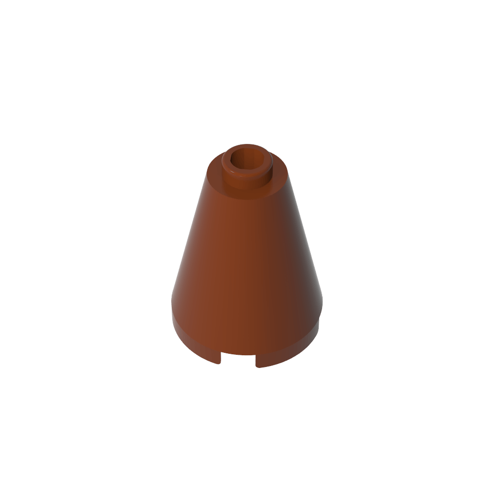 Cono 2 x 2 x 2 con perno abierto bloqueado-MyGobricksEs