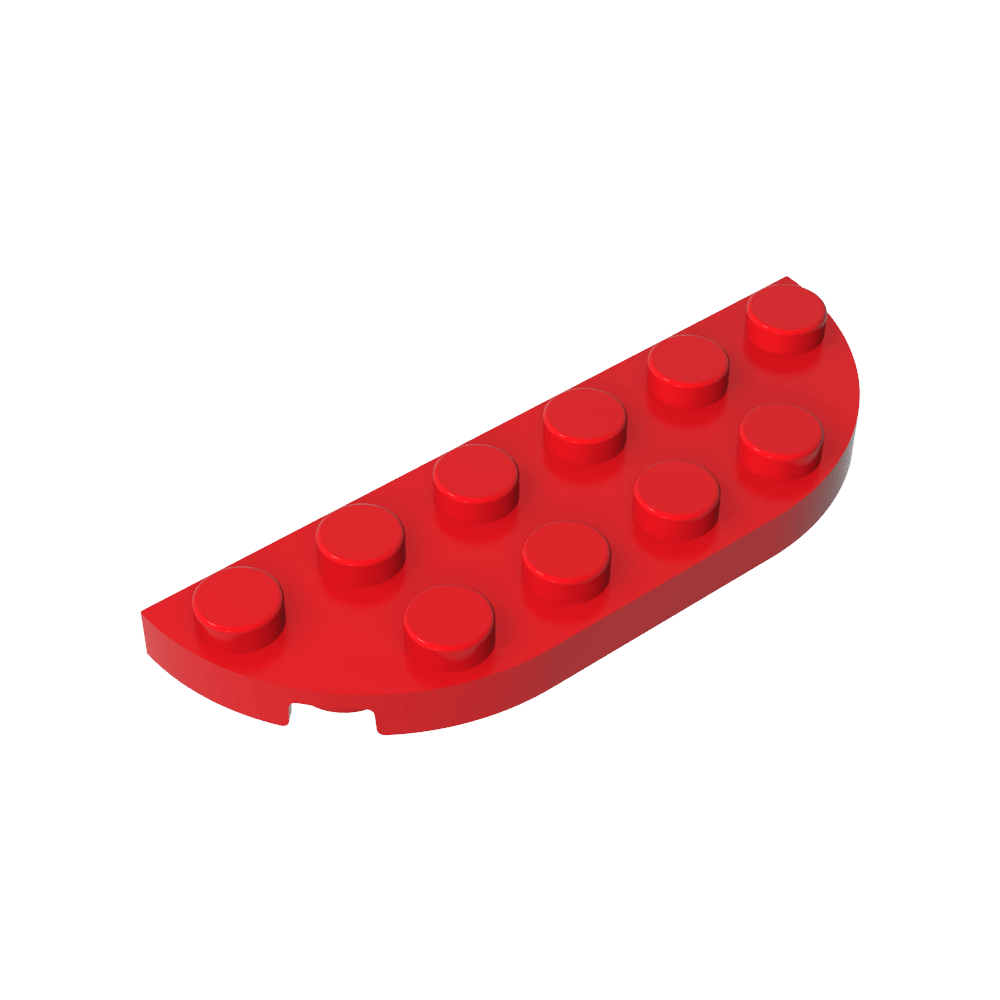 Plato Esquina Redonda 2 x 6 Doble-MyGobricksEs