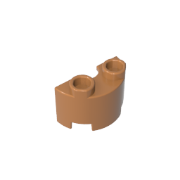 Ladrillo redondo, mitad 1 x 2-MyGobricksEs