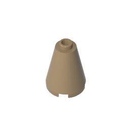 Cono 2 x 2 x 2 con perno abierto bloqueado-MyGobricksEs