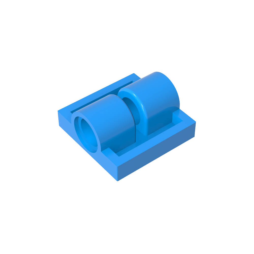 Placa especial 2 x 2 con 2 orificios para pasadores-MyGobricksEs