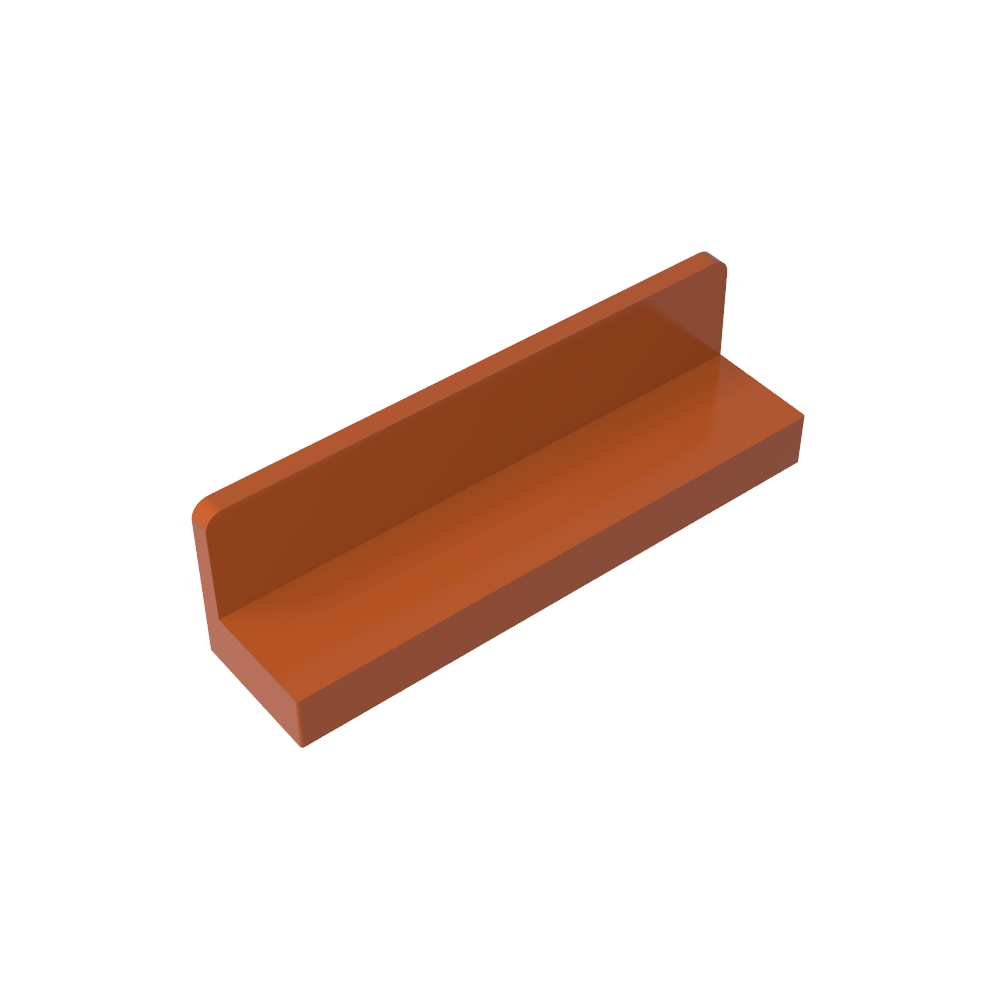 Panel 1 x 4 x 1 con esquinas redondeadas [Pared delgada]-MyGobricksEs