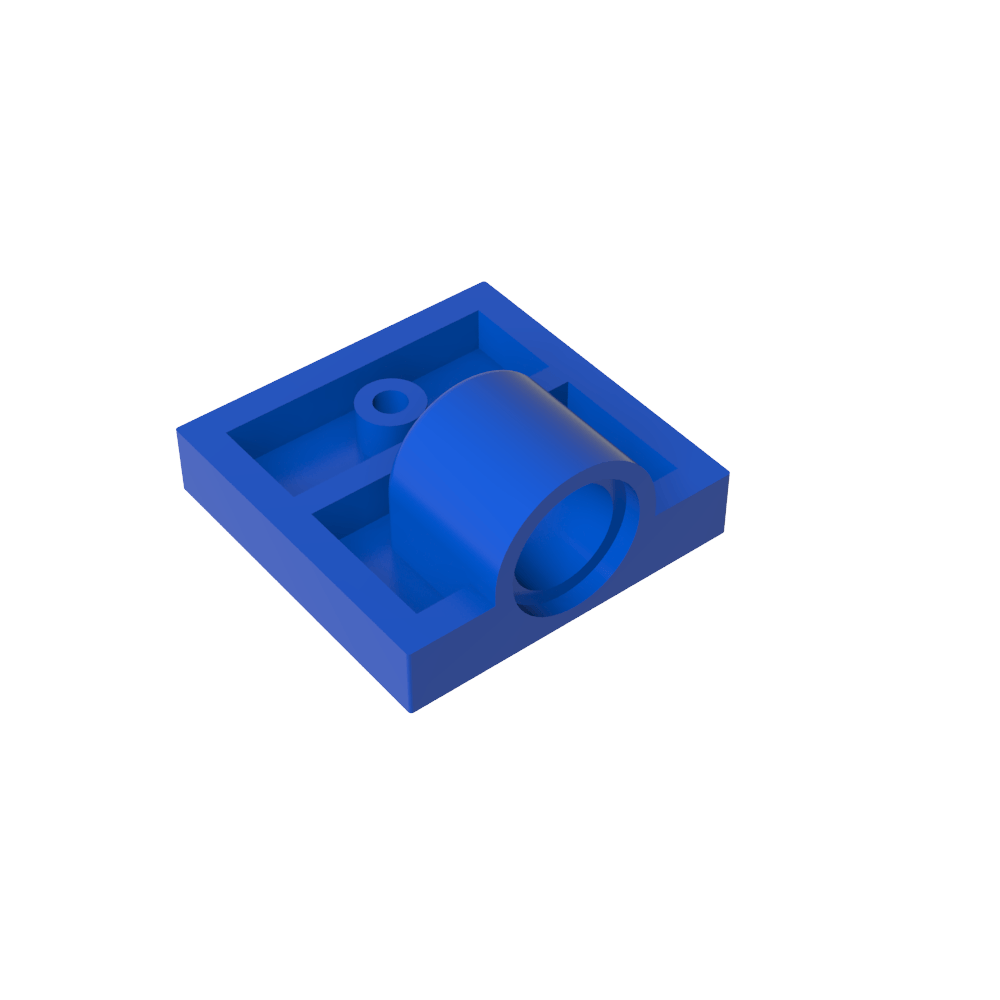 Placa Especial 2 x 2 con 1 Orificio para Pasador [Costilla Inferior Completa]-MyGobricksEs