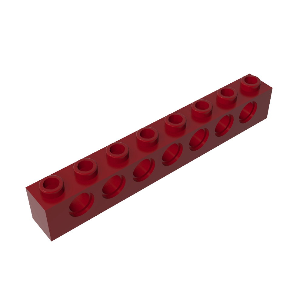 Ladrillo técnico 1 x 8 [7 agujeros]-MyGobricksEs