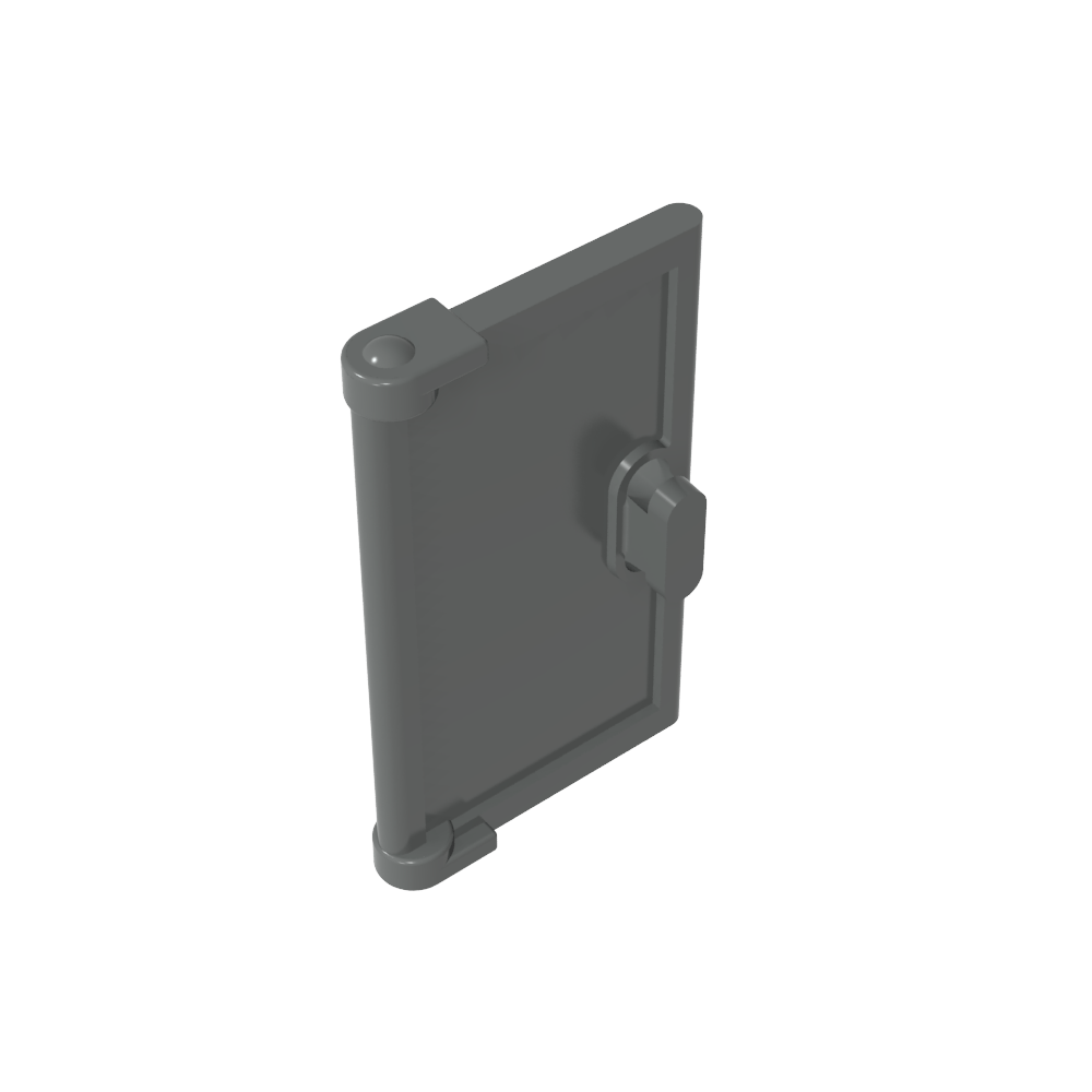 Puerta 1x2x3 con Tirador Vertical, Molde Nuevo para Marcos sin Mesa-MyGobricksEs