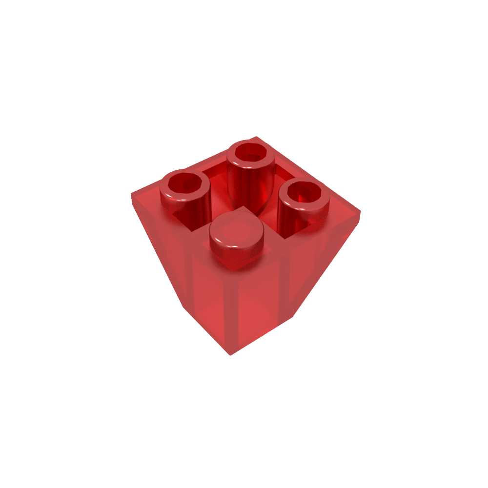 Pendiente Invertida 45° 2 x 2 Doble Convexa-MyGobricksEs