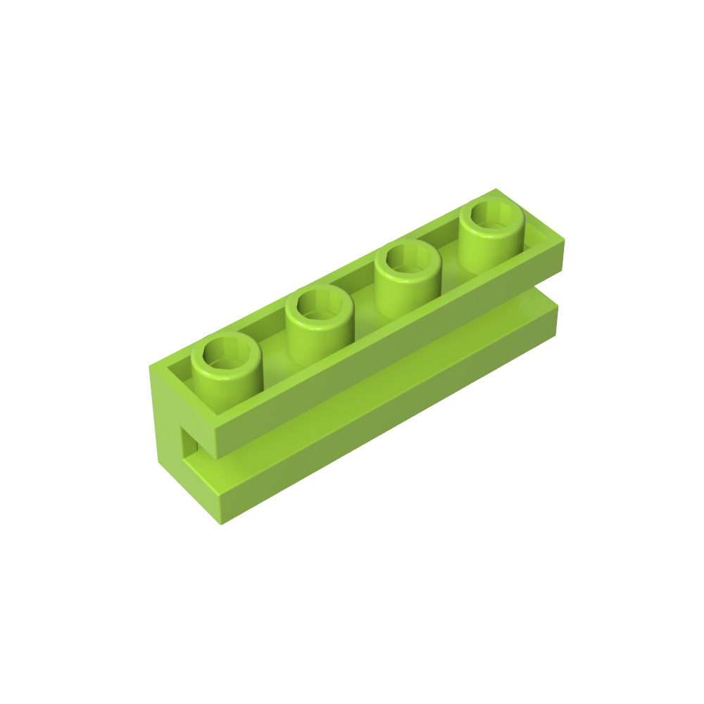 Ladrillo Especial 1 x 4 con Ranura-MyGobricksEs