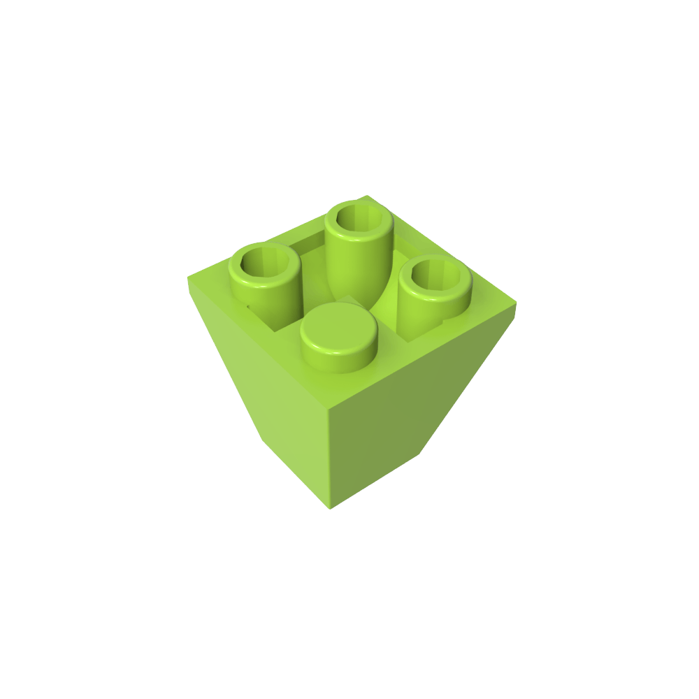 Pendiente Invertida 45° 2 x 2 Doble Convexa-MyGobricksEs