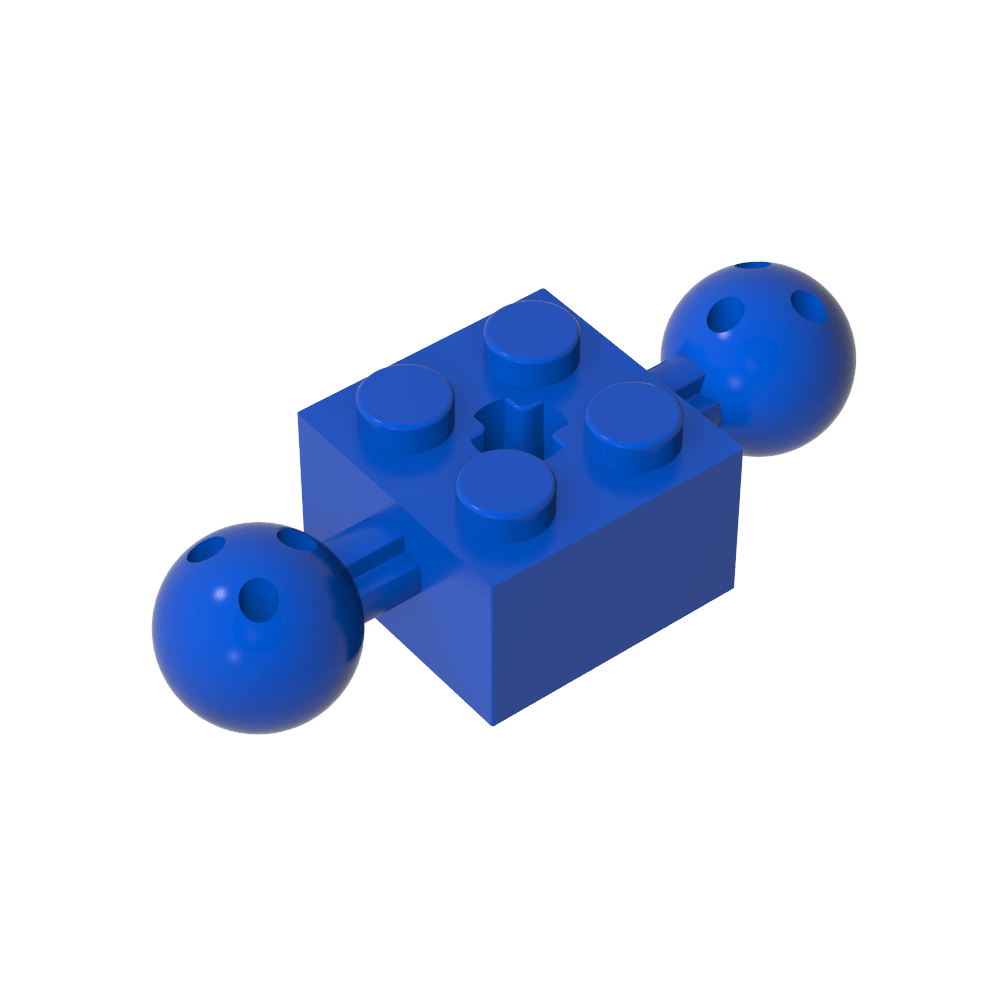 Technic Brick Special 2 x 2 con bolas de 10,2 mm con agujeros y agujero para eje-MyGobricksEs