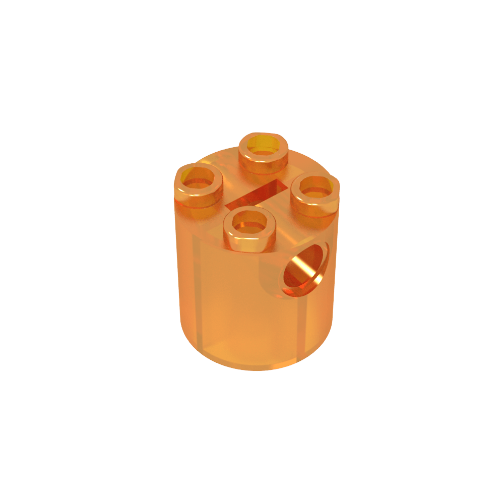 Cuerpo de robot de ladrillo redondo de 2 x 2 x 2 pulgadas (sin soporte de eje inferior)-MyGobricksEs