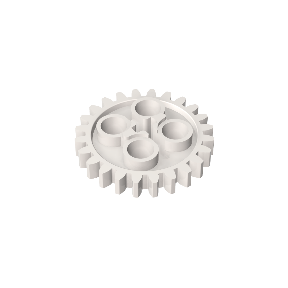 Engranaje Technic de 24 dientes [estilo antiguo - Tres orificios para ejes]-MyGobricksEs