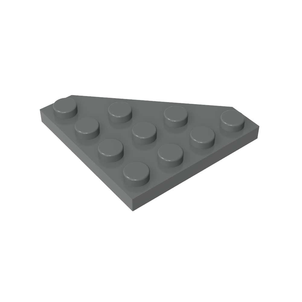 Placa de cuña de 4 x 4 con esquina cortada-MyGobricksEs