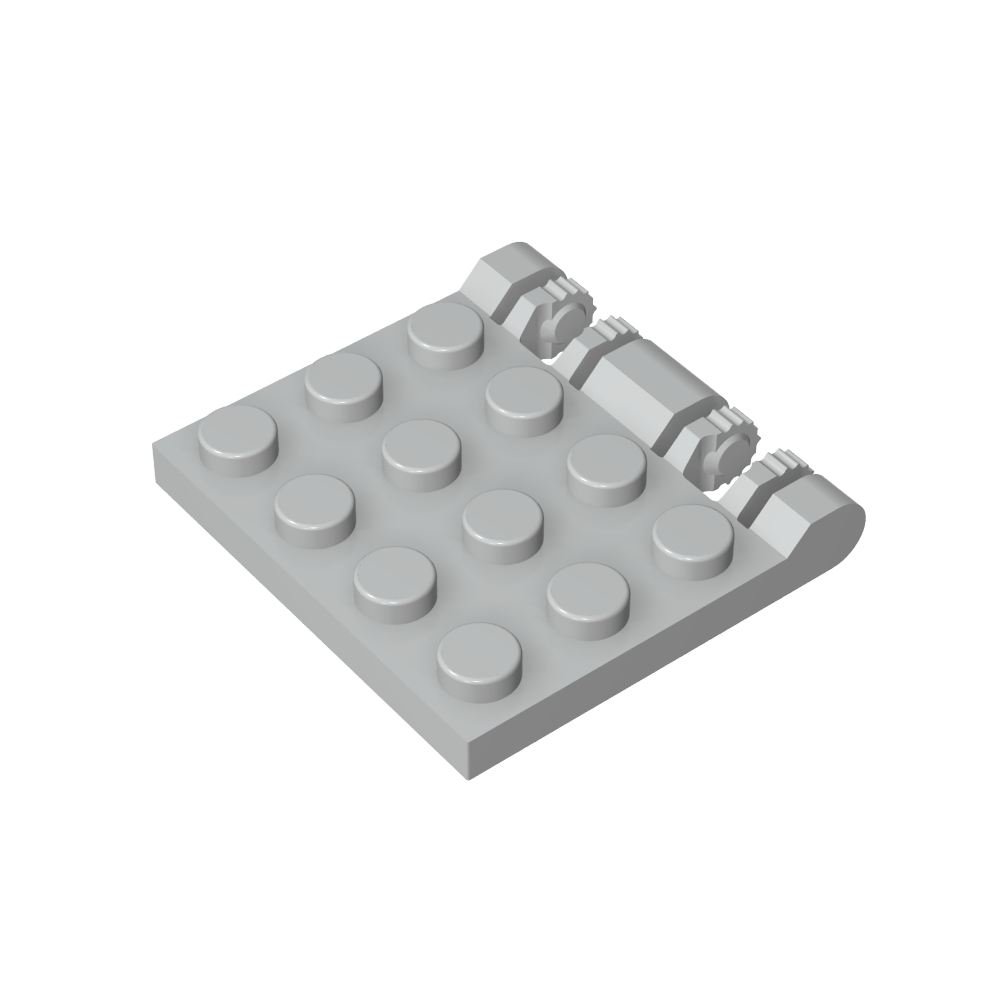 Placa de bisagra 3 x 4 con bloqueo doble de 2 dedos-MyGobricksEs