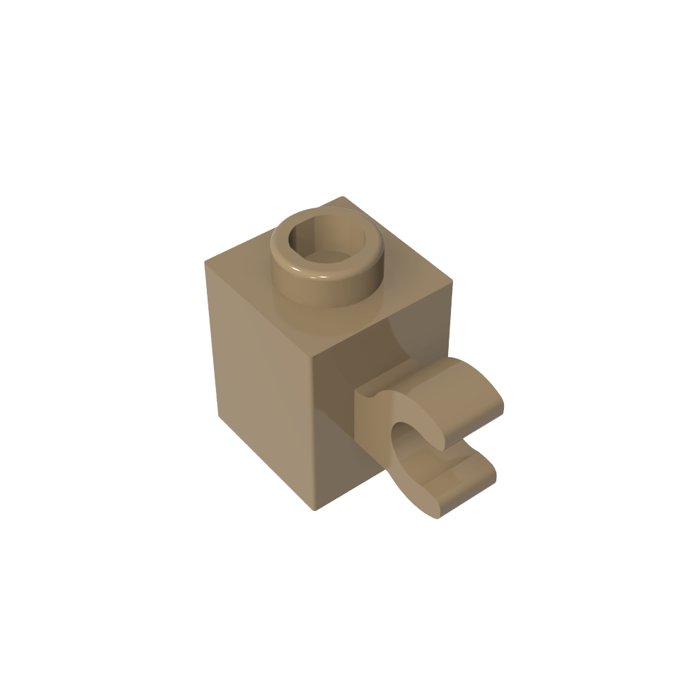 Ladrillo Especial 1 x 1 con Clip Horizontal-MyGobricksEs