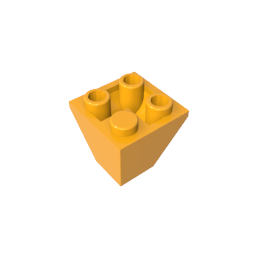 Pendiente Invertida 45° 2 x 2 Doble Convexa-MyGobricksEs