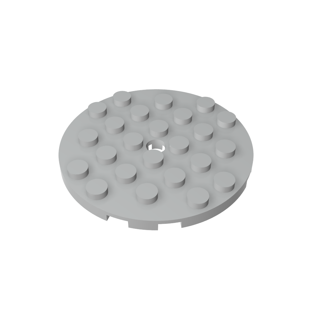 Plato redondo 6 x 6 con agujero-MyGobricksEs
