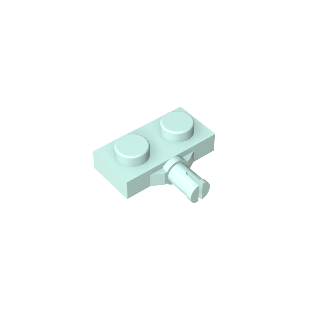 Placa especial 1 x 2 con soporte para rueda, ranura simple-MyGobricksEs