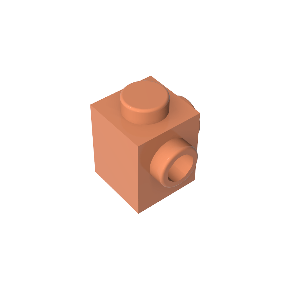 Ladrillo especial 1 x 1 con montantes en 2 lados adyacentes-MyGobricksEs
