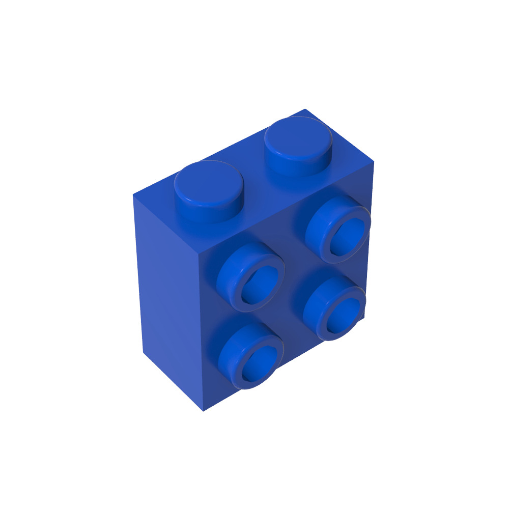 Ladrillo especial 1 x 2 x 1 2/3 con cuatro montantes en un lado-MyGobricksEs