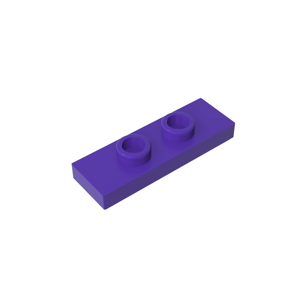 Placa especial 1 x 3 con 2 pernos con ranura y soporte interior para pernos (puente)-MyGobricksEs
